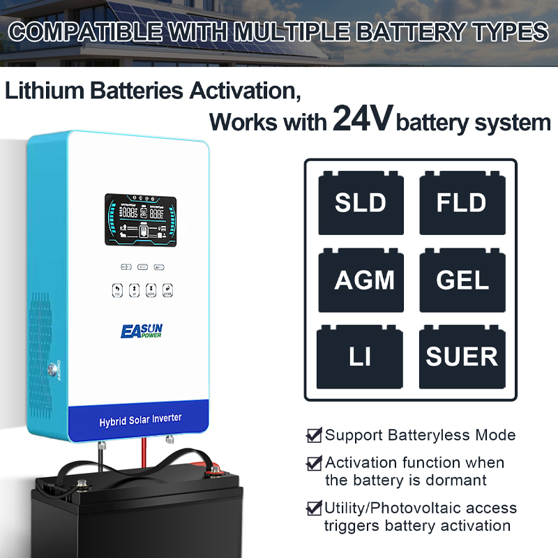 EASUN POWER 4KW 24V Hybrydowy  – Grid Tie Inverter Limiter 2000W recenzja i cena